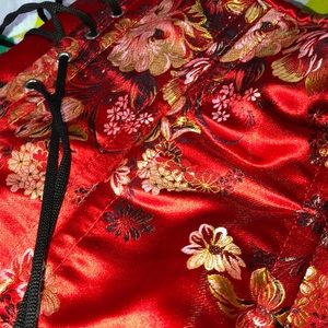 Orchard Corset 28“ steel-boned Corset Japanese Red